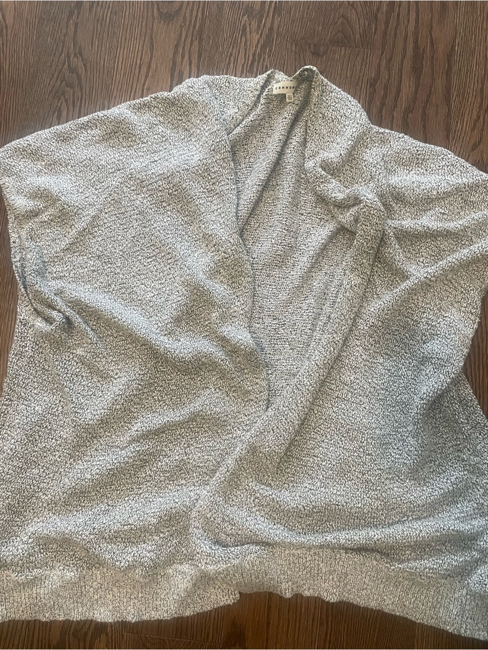 Community by Aritzia Cozy Light Gray Open Cardigan cape